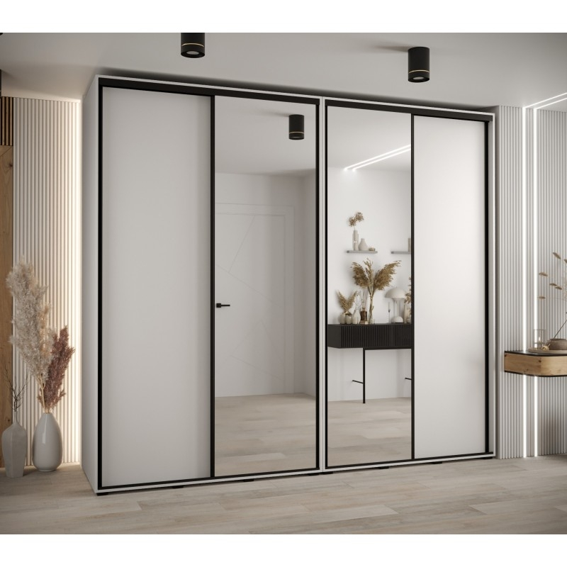 Levně Vysoká šatní skříň s posuvnými dveřmi Davos 3 270, hloubka 60 cm, výška 235,2 cm - Abiks Meble