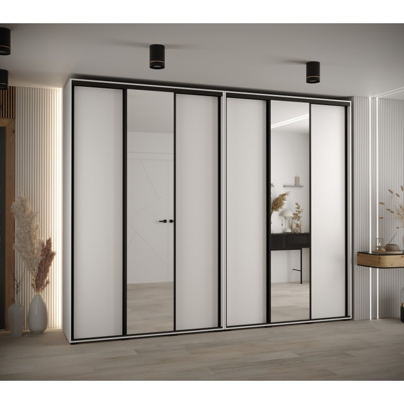Vysoká šatní skříň s posuvnými dveřmi Davos 3 300, hloubka 45 cm, výška 235,2 cm - Abiks Meble