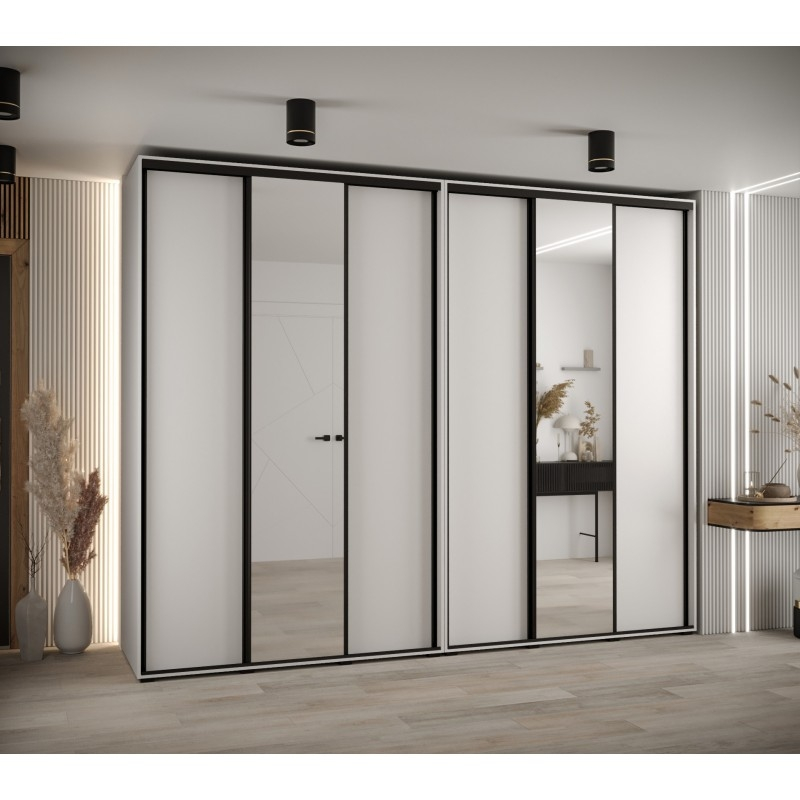 Levně Vysoká šatní skříň s posuvnými dveřmi Davos 3 300, hloubka 60 cm, výška 235,2 cm - Abiks Meble