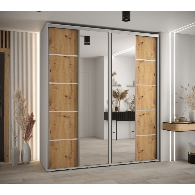 

Skříň s posuvnými dveřmi a zrcadlem Davos 5 210, hloubka 60 cm - Abiks Meble