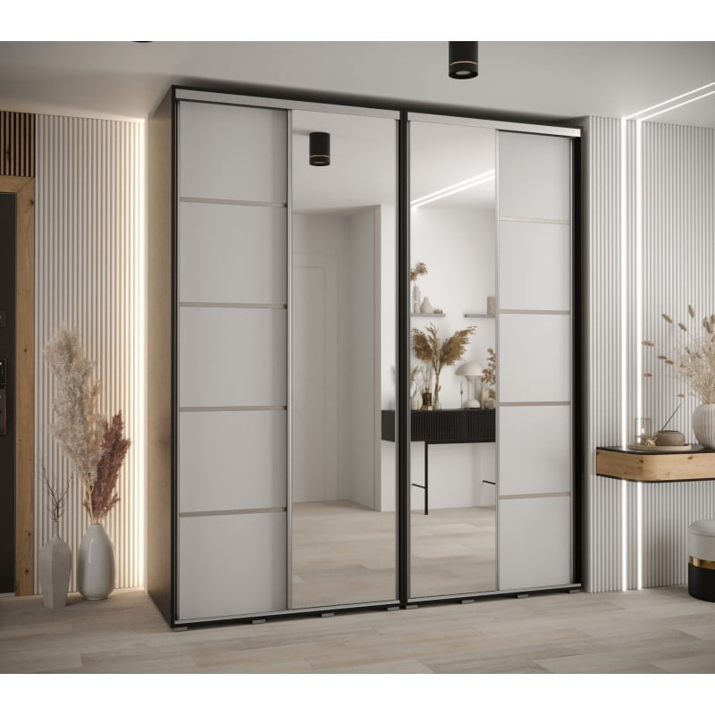 

Skříň s posuvnými dveřmi a zrcadlem Davos 5 210, hloubka 60 cm - Abiks Meble