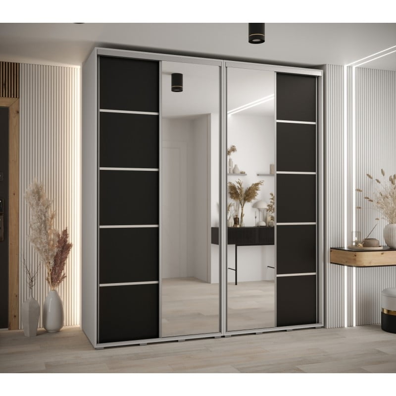 

Skříň s posuvnými dveřmi a zrcadlem Davos 5 210, hloubka 60 cm - Abiks Meble