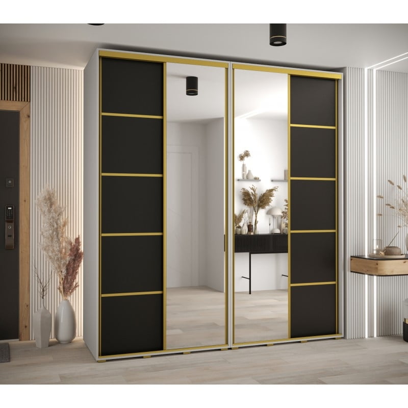 

Skříň s posuvnými dveřmi a zrcadlem Davos 5 220, hloubka 60 cm - Abiks Meble