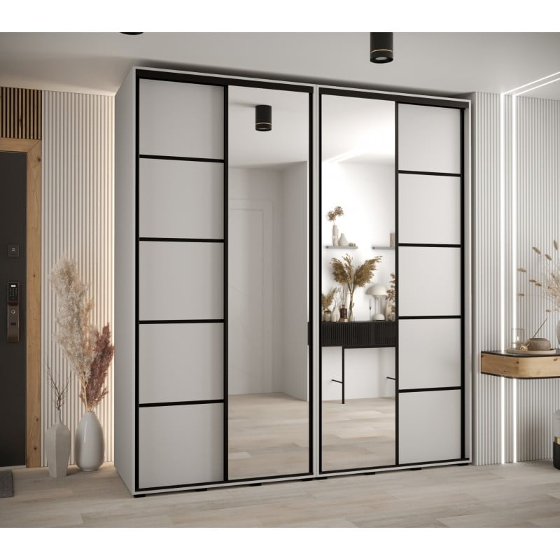 

Skříň s posuvnými dveřmi a zrcadlem Davos 5 220, hloubka 60 cm - Abiks Meble