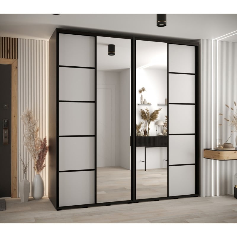 

Skříň s posuvnými dveřmi a zrcadlem Davos 5 220, hloubka 60 cm - Abiks Meble