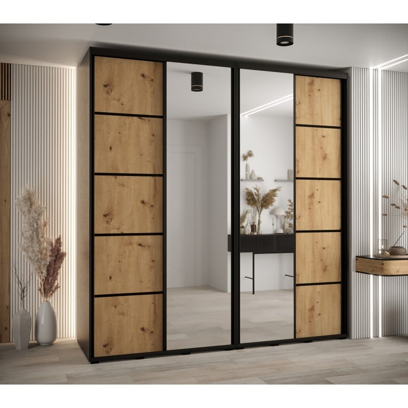 

Skříň s posuvnými dveřmi a zrcadlem Davos 5 230, hloubka 60 cm - Abiks Meble