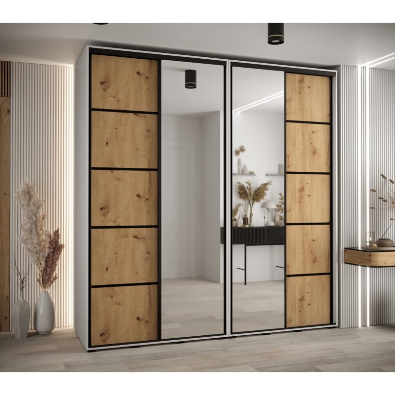 

Skříň s posuvnými dveřmi a zrcadlem Davos 5 230, hloubka 60 cm - Abiks Meble