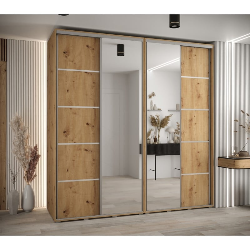 

Skříň s posuvnými dveřmi a zrcadlem Davos 5 230, hloubka 60 cm - Abiks Meble