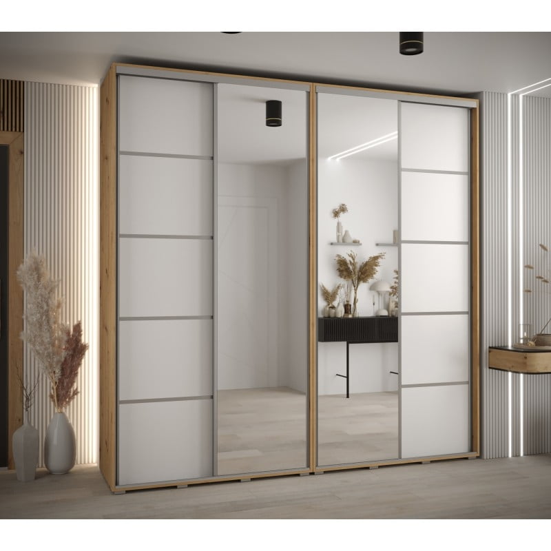 

Skříň s posuvnými dveřmi a zrcadlem Davos 5 240, hloubka 45 cm - Abiks Meble