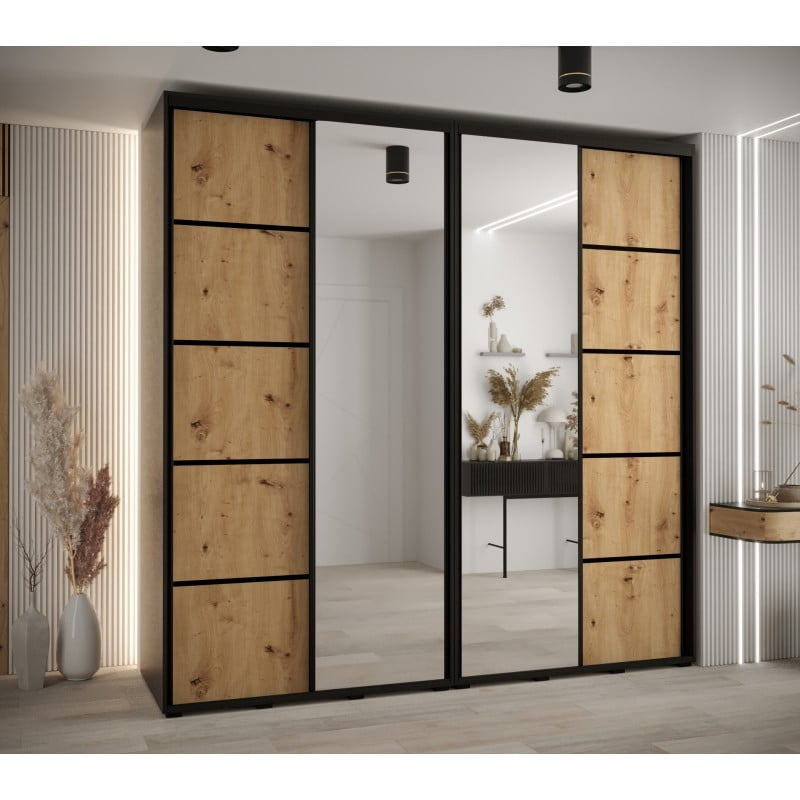 

Skříň s posuvnými dveřmi a zrcadlem Davos 5 240, hloubka 60 cm - Abiks Meble