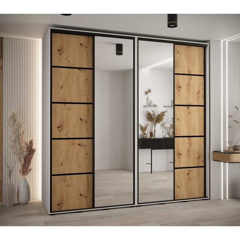 

Skříň s posuvnými dveřmi a zrcadlem Davos 5 240, hloubka 60 cm - Abiks Meble