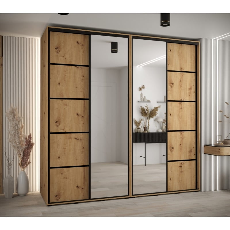 

Skříň s posuvnými dveřmi a zrcadlem Davos 5 240, hloubka 60 cm - Abiks Meble
