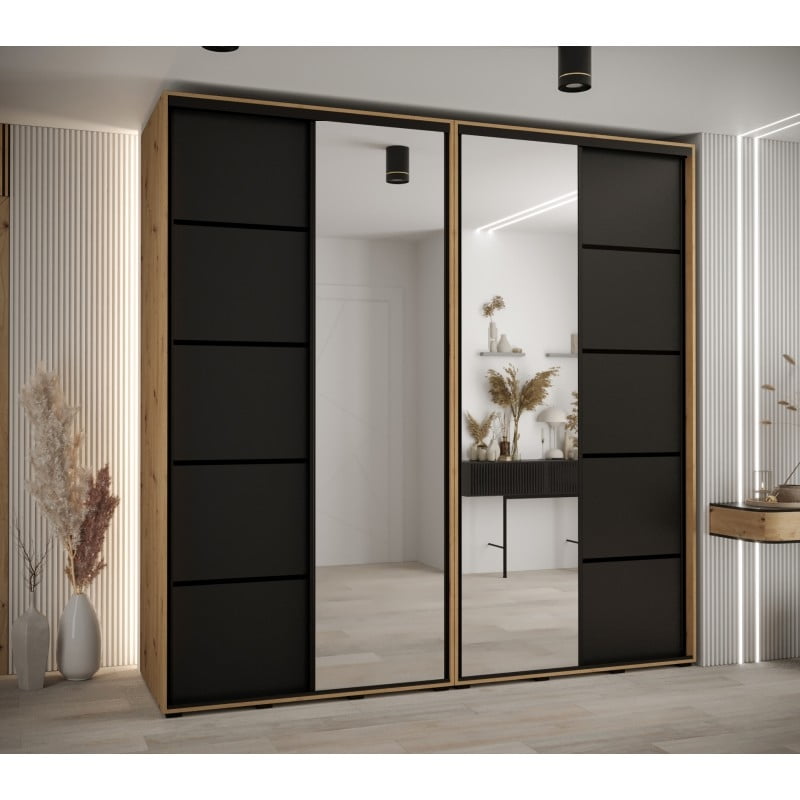 

Skříň s posuvnými dveřmi a zrcadlem Davos 5 240, hloubka 60 cm - Abiks Meble