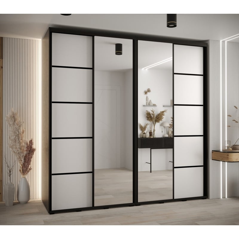 

Skříň s posuvnými dveřmi a zrcadlem Davos 5 240, hloubka 60 cm - Abiks Meble
