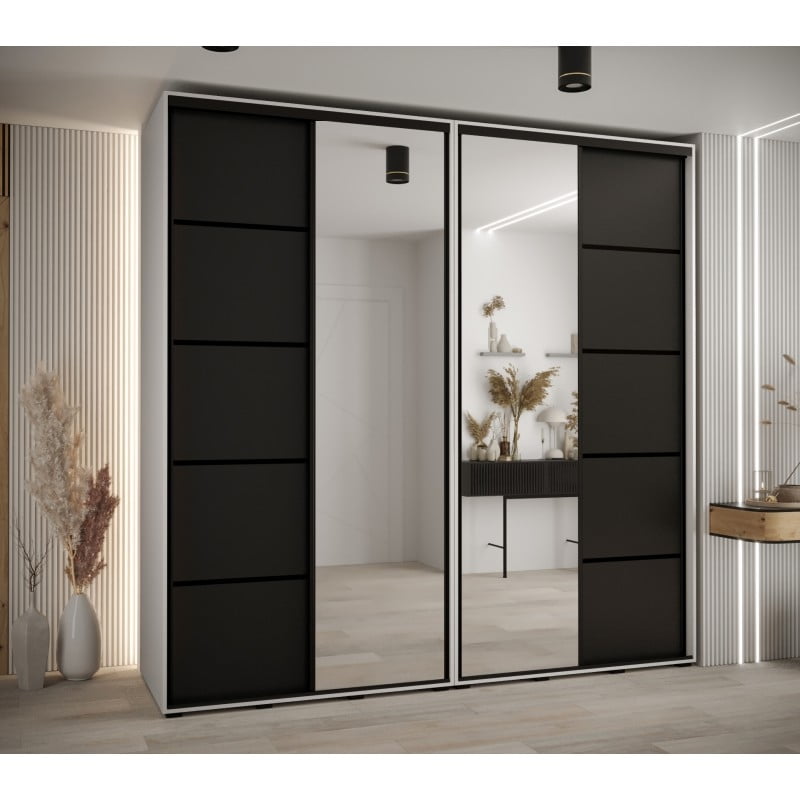 

Skříň s posuvnými dveřmi a zrcadlem Davos 5 240, hloubka 60 cm - Abiks Meble