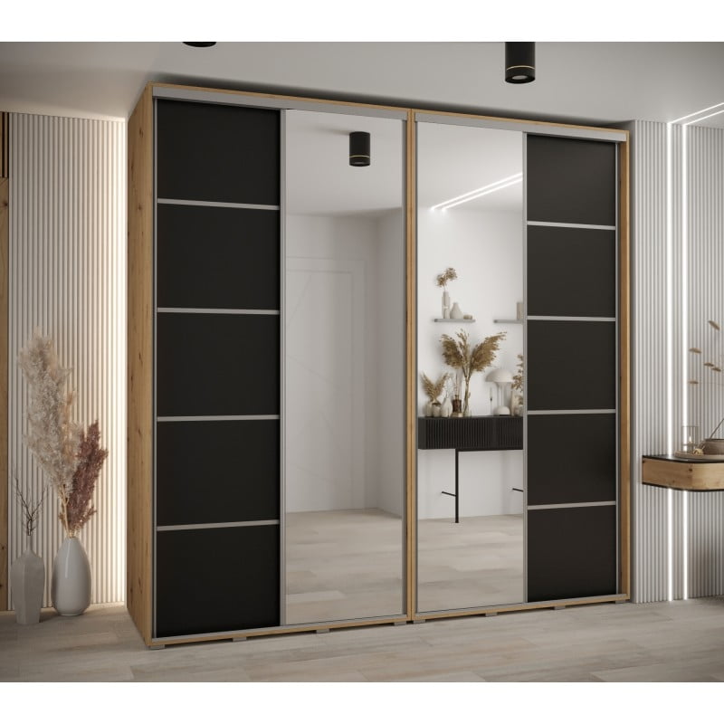 

Skříň s posuvnými dveřmi a zrcadlem Davos 5 240, hloubka 60 cm - Abiks Meble