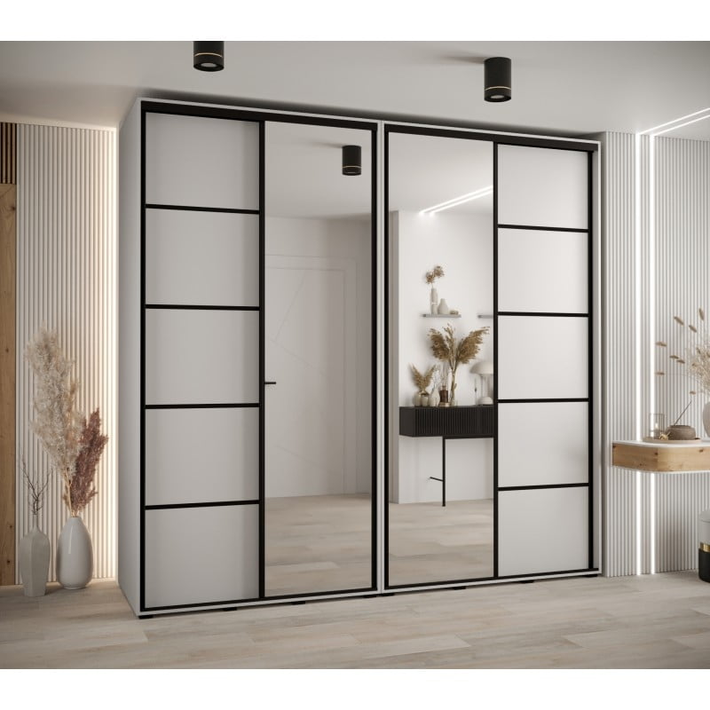 

Skříň s posuvnými dveřmi a zrcadlem Davos 5 250, hloubka 45 cm - Abiks Meble