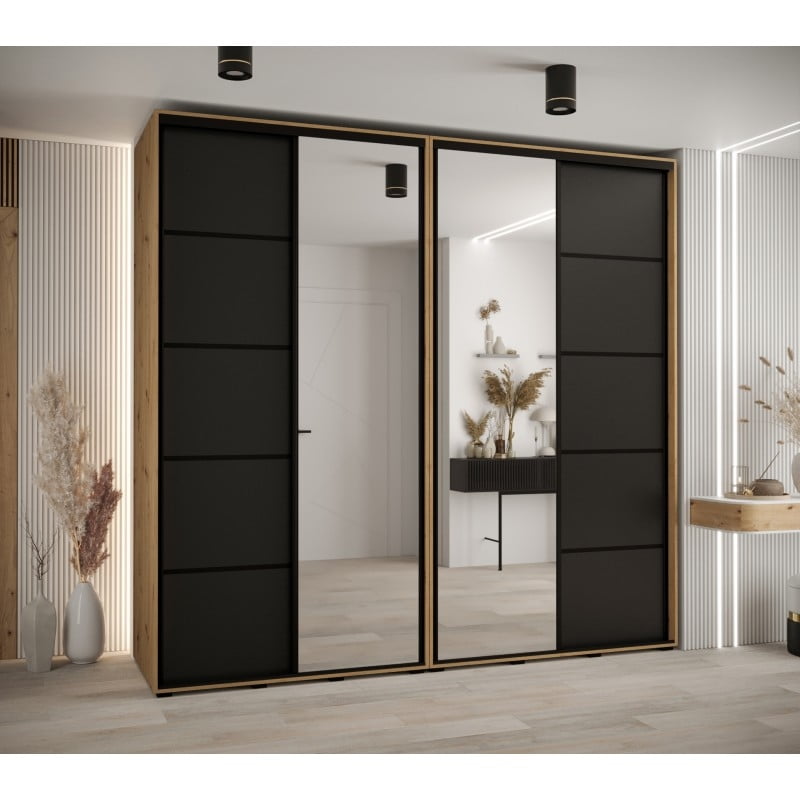 

Skříň s posuvnými dveřmi a zrcadlem Davos 5 250, hloubka 45 cm - Abiks Meble