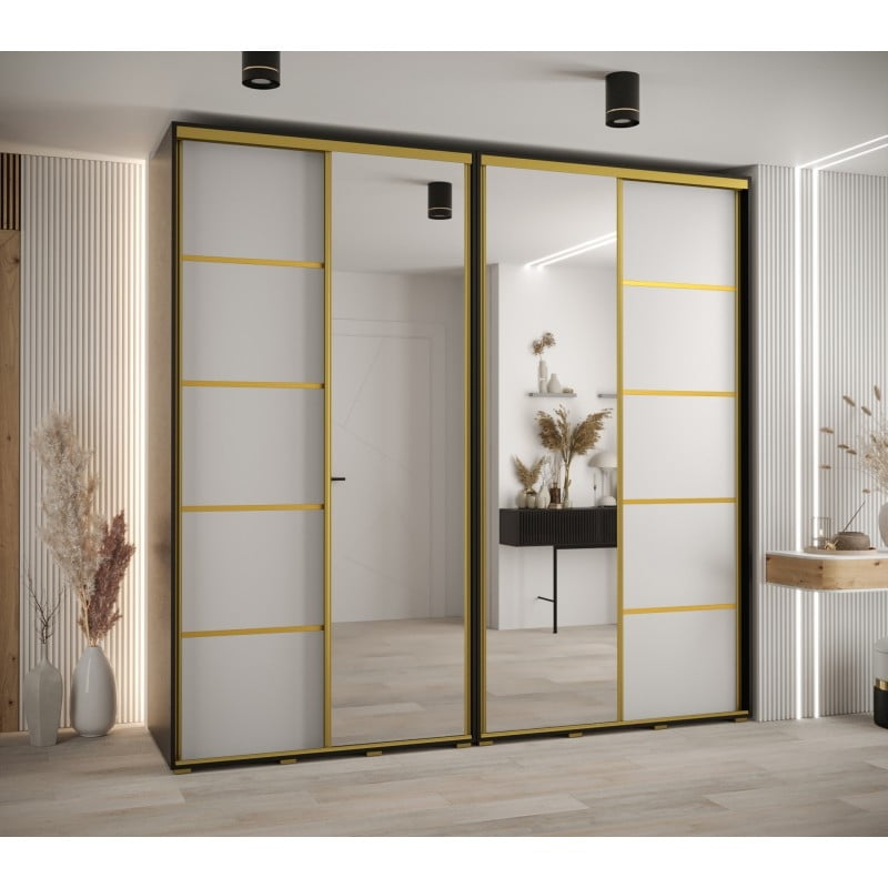

Skříň s posuvnými dveřmi a zrcadlem Davos 5 250, hloubka 45 cm - Abiks Meble