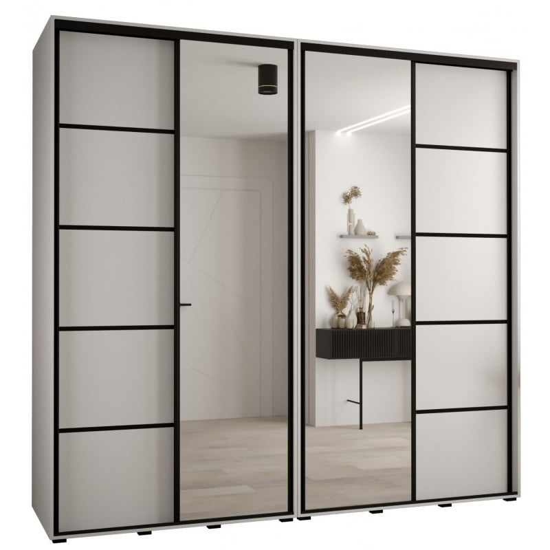 

Skříň s posuvnými dveřmi a zrcadlem Davos 5 250, hloubka 50 cm - Abiks Meble