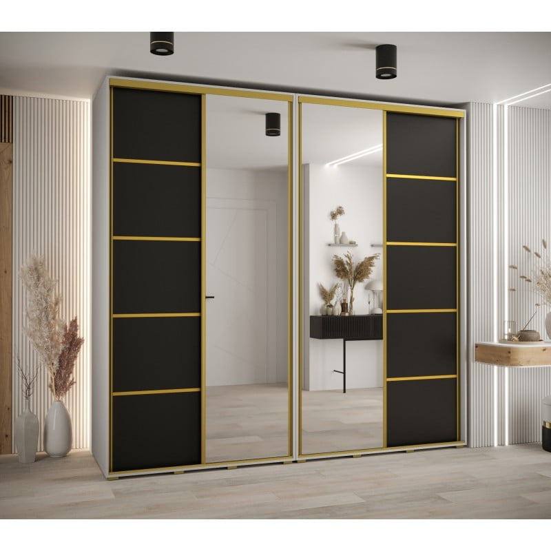 

Skříň s posuvnými dveřmi a zrcadlem Davos 5 250, hloubka 50 cm - Abiks Meble