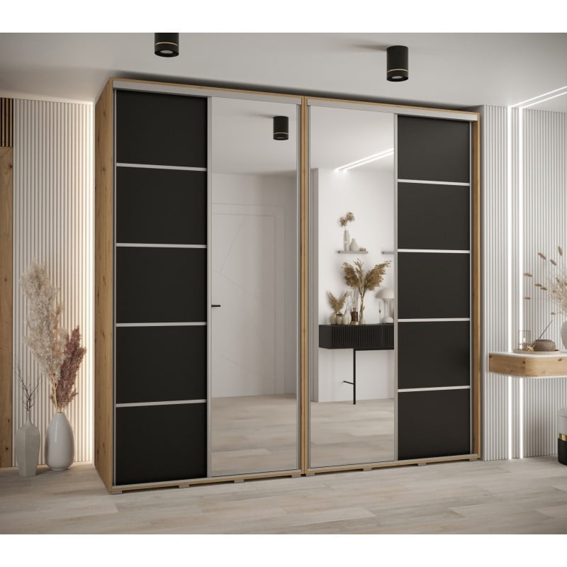 

Skříň s posuvnými dveřmi a zrcadlem Davos 5 250, hloubka 50 cm - Abiks Meble