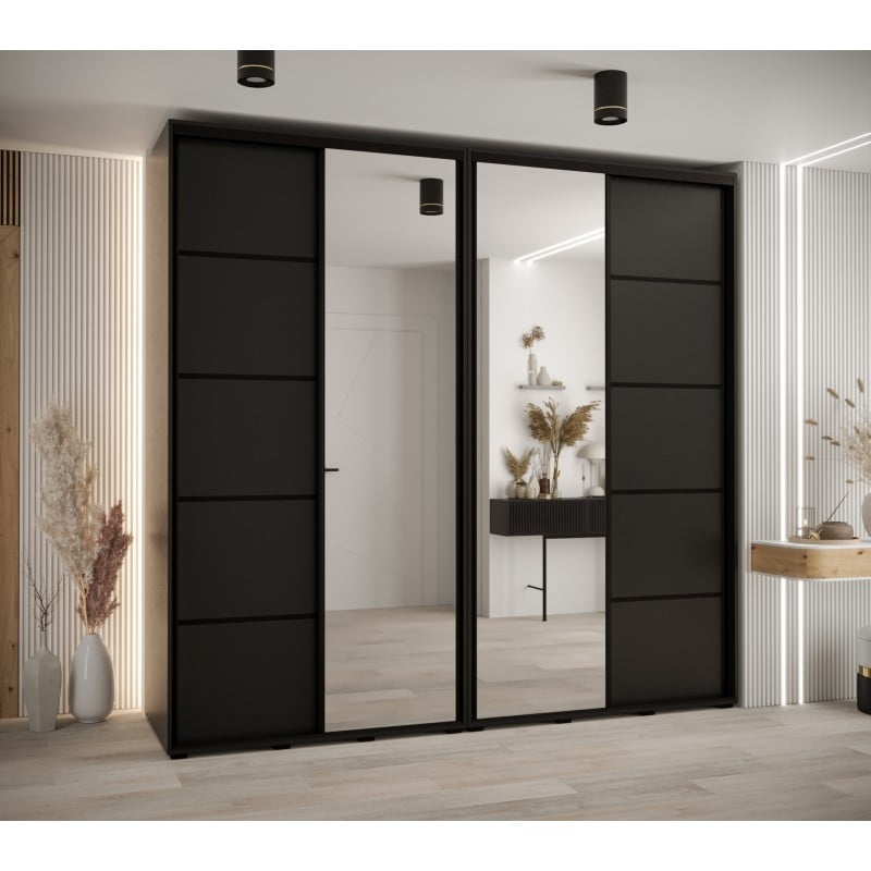 

Skříň s posuvnými dveřmi a zrcadlem Davos 5 250, hloubka 50 cm - Abiks Meble