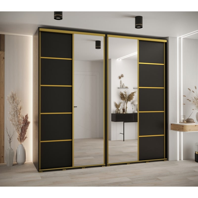 

Skříň s posuvnými dveřmi a zrcadlem Davos 5 250, hloubka 50 cm - Abiks Meble