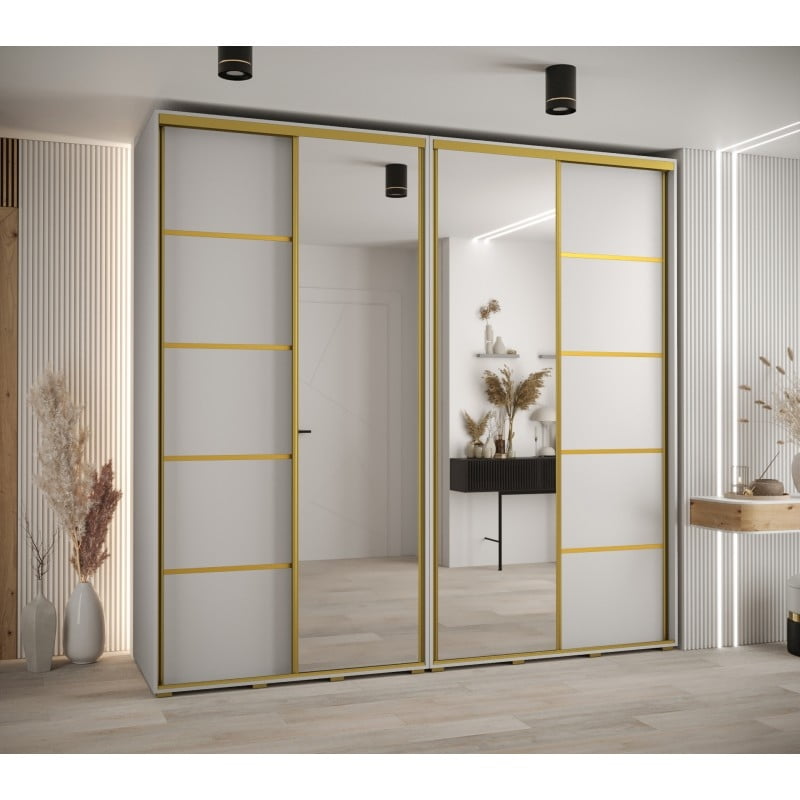 

Skříň s posuvnými dveřmi a zrcadlem Davos 5 250, hloubka 50 cm - Abiks Meble