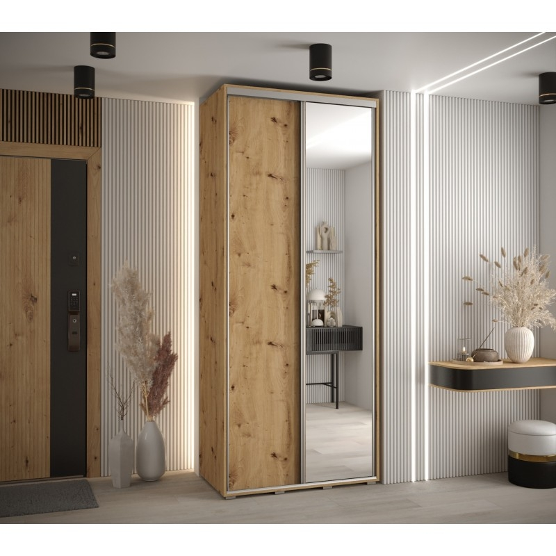 Levně Posuvná skříň se zrcadlem 120 45 Cannes 3 - Abiks Meble
