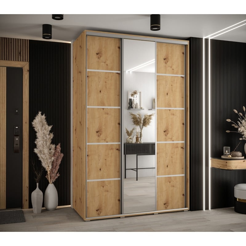 Levně Posuvná skříň se zrcadlem Cannes 5 150 hloubka 60 cm - Abiks Meble