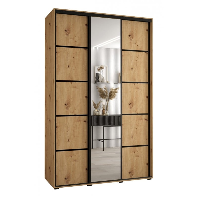 Levně Posuvná skříň se zrcadlem Cannes 5 160 45 cm hloubka - Abiks Meble