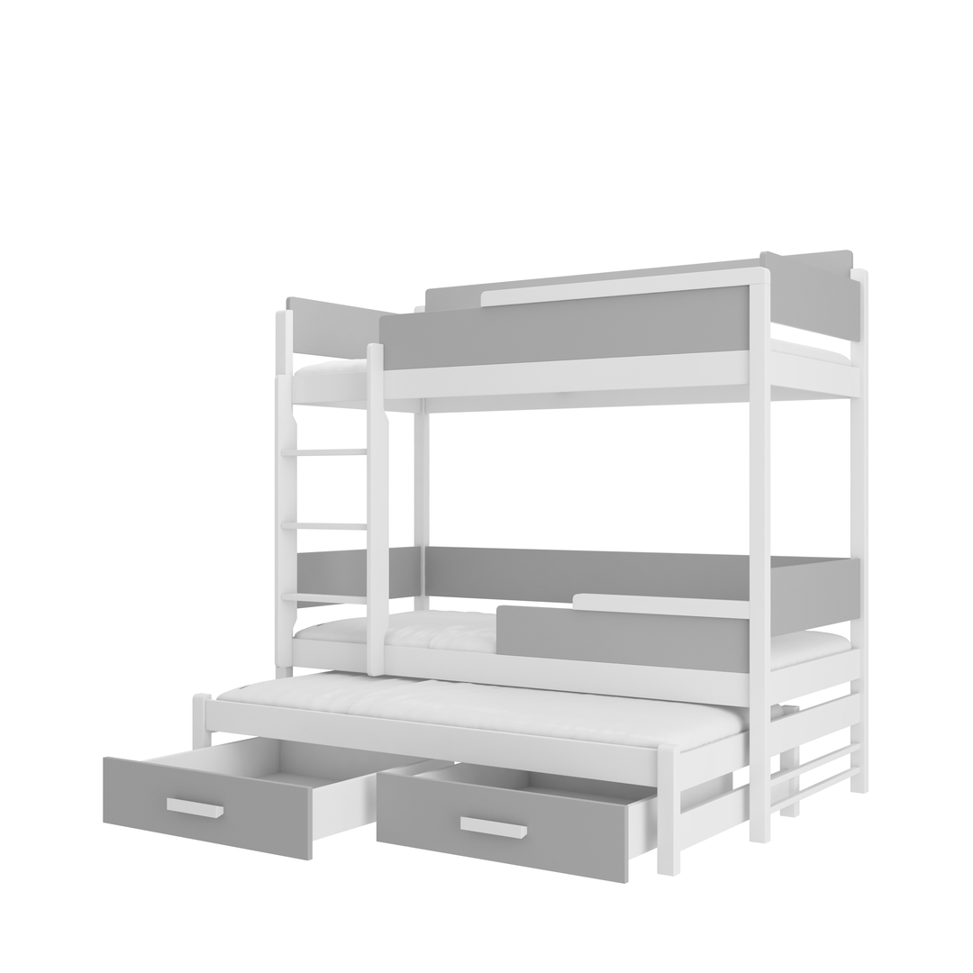 Levně Třípatrová postel třímístná s matracemi Queen 200 - ADRK FURNITURE
