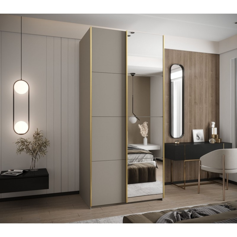 Levně Posuvná skříň se zrcadlem Lux 3 110 - Abiks Meble