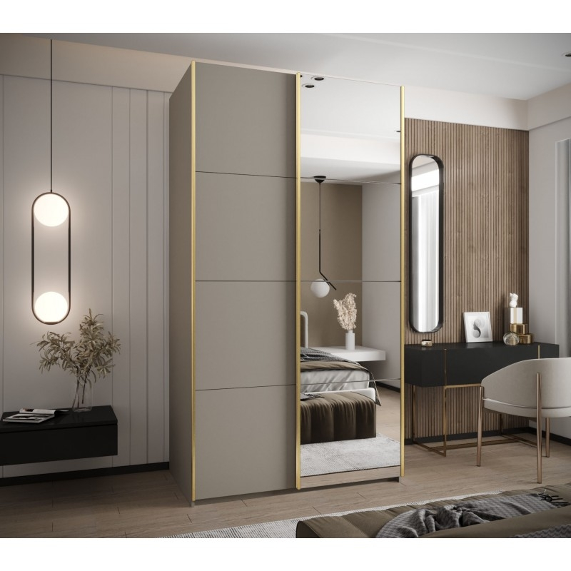 Levně Posuvná skříň se zrcadlem Lux 3 130 - Abiks Meble