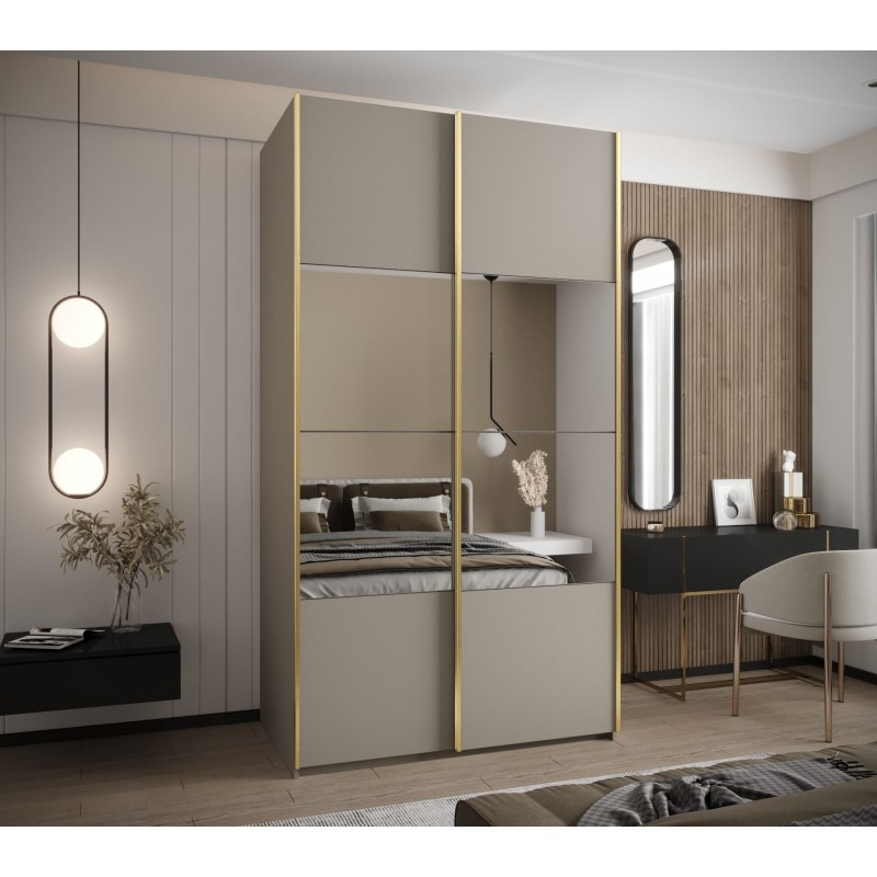 Levně Posuvná skříň se zrcadlem Lux 4 130 - Abiks Meble