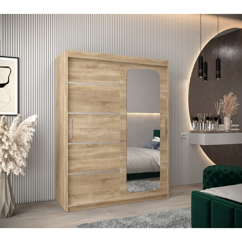 Levně Posuvná skříň se zrcadlem Promo V2 150 - Abiks Meble