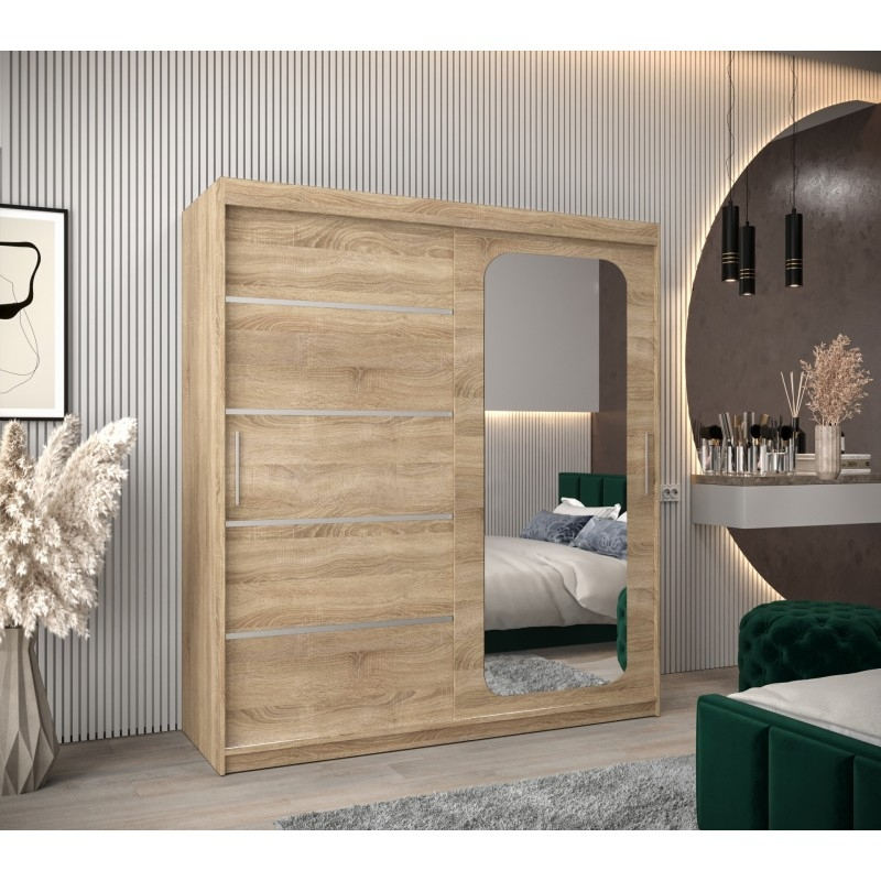 Levně Posuvná skříň se zrcadlem Promo V2 180 - Abiks Meble