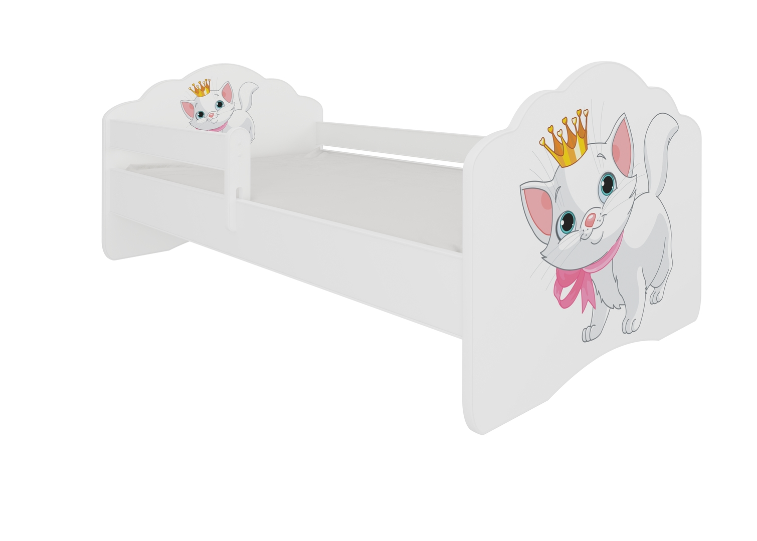 Levně Postel s matrací a zábranou Casimo Cat 140 - ADRK FURNITURE