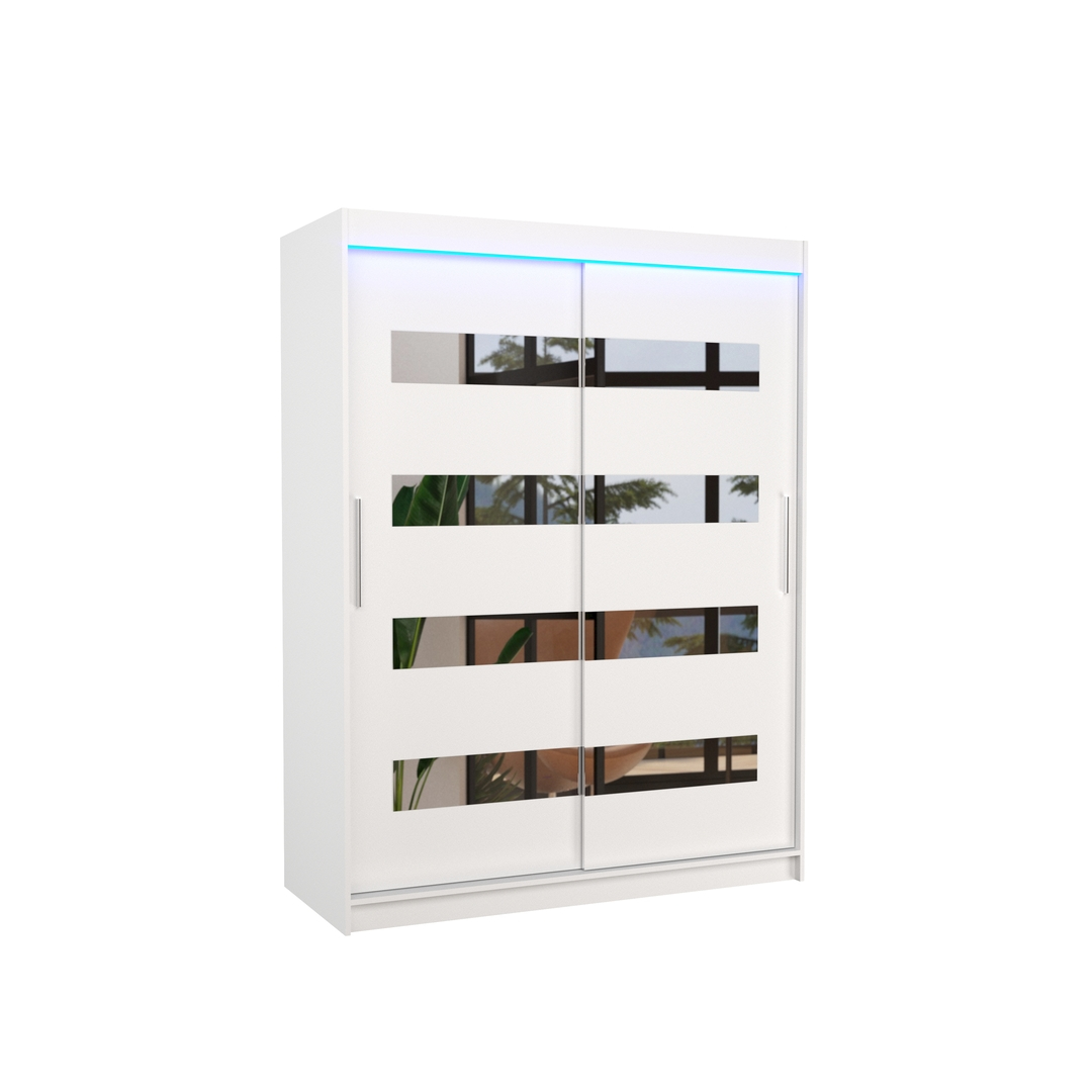 Levně Šatní skříň Baltic 150 s LED osvětlením - ADRK FURNITURE