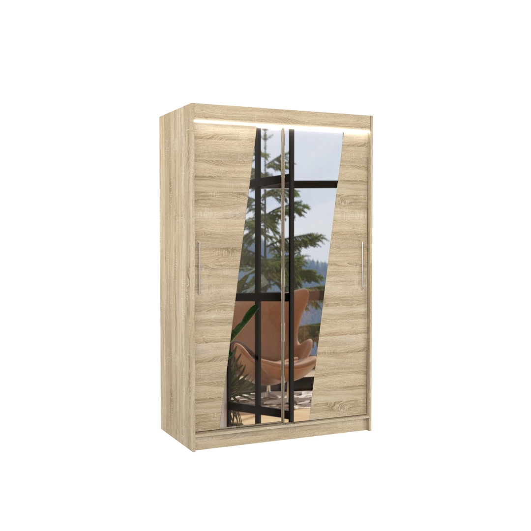 Levně Šatní skříň Texas 120 s osvětlením - ADRK FURNITURE