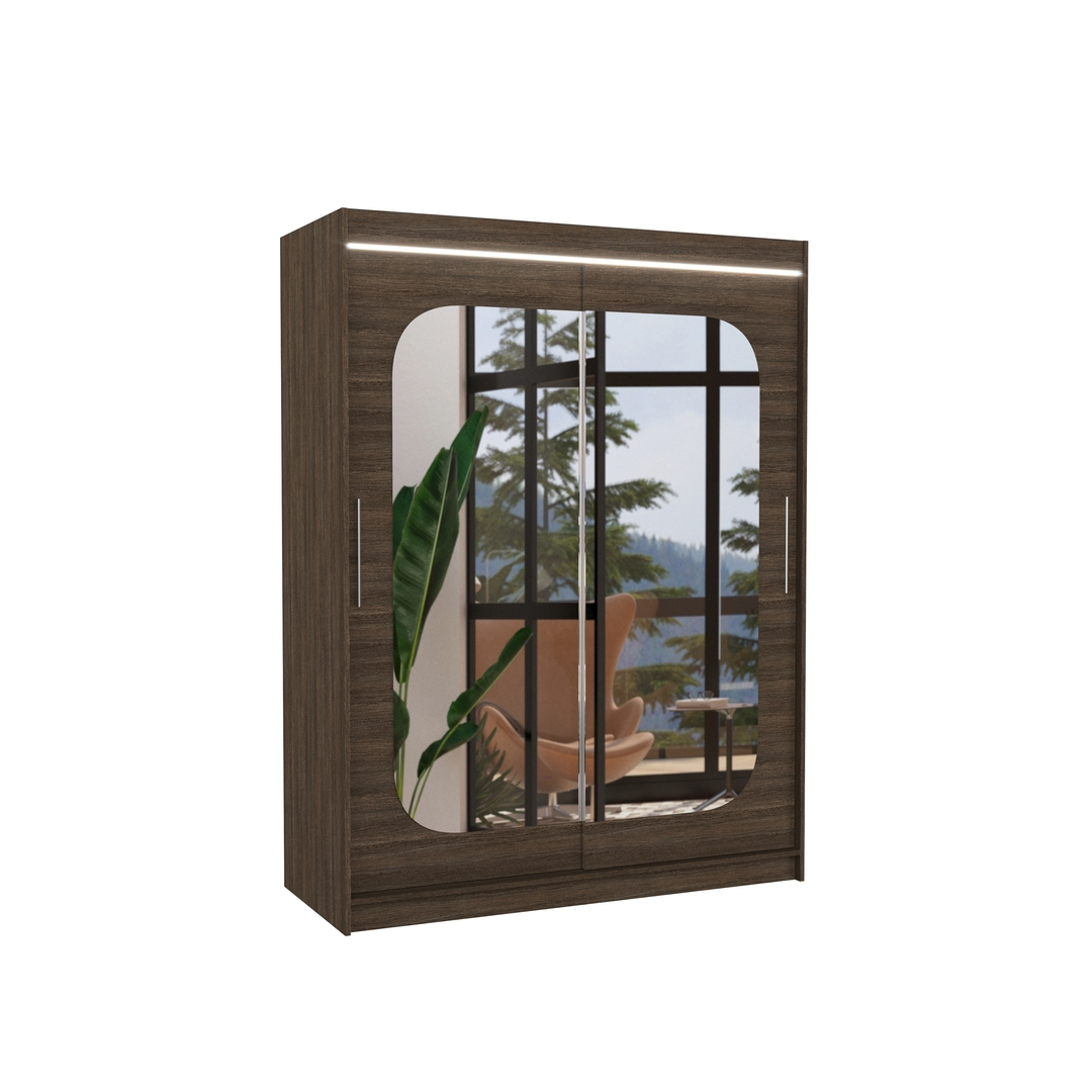 Levně Šatní skříň s osvětlením Clever 150 cm - ADRK FURNITURE