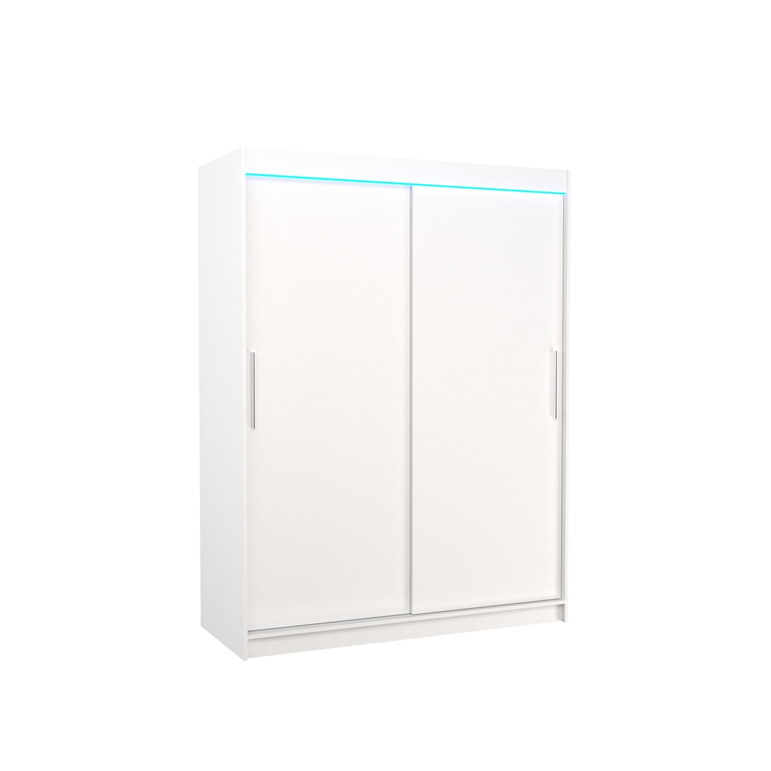 Levně Šatní skříň s posuvnými dveřmi Denver 150 s LED osvětlením - ADRK FURNITURE