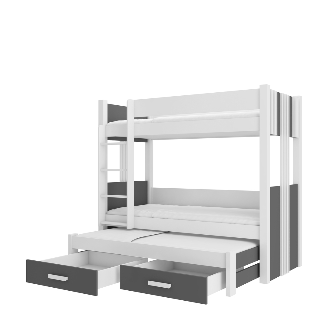 Levně Patrová postel třímístná s matracemi Artema 200 - ADRK FURNITURE