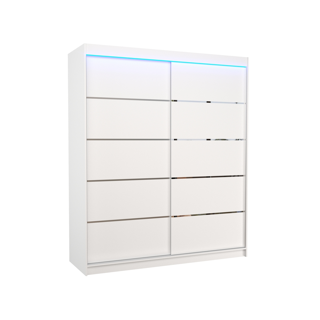 Levně Šatní skříň Spectra 180 s osvětlením - ADRK FURNITURE