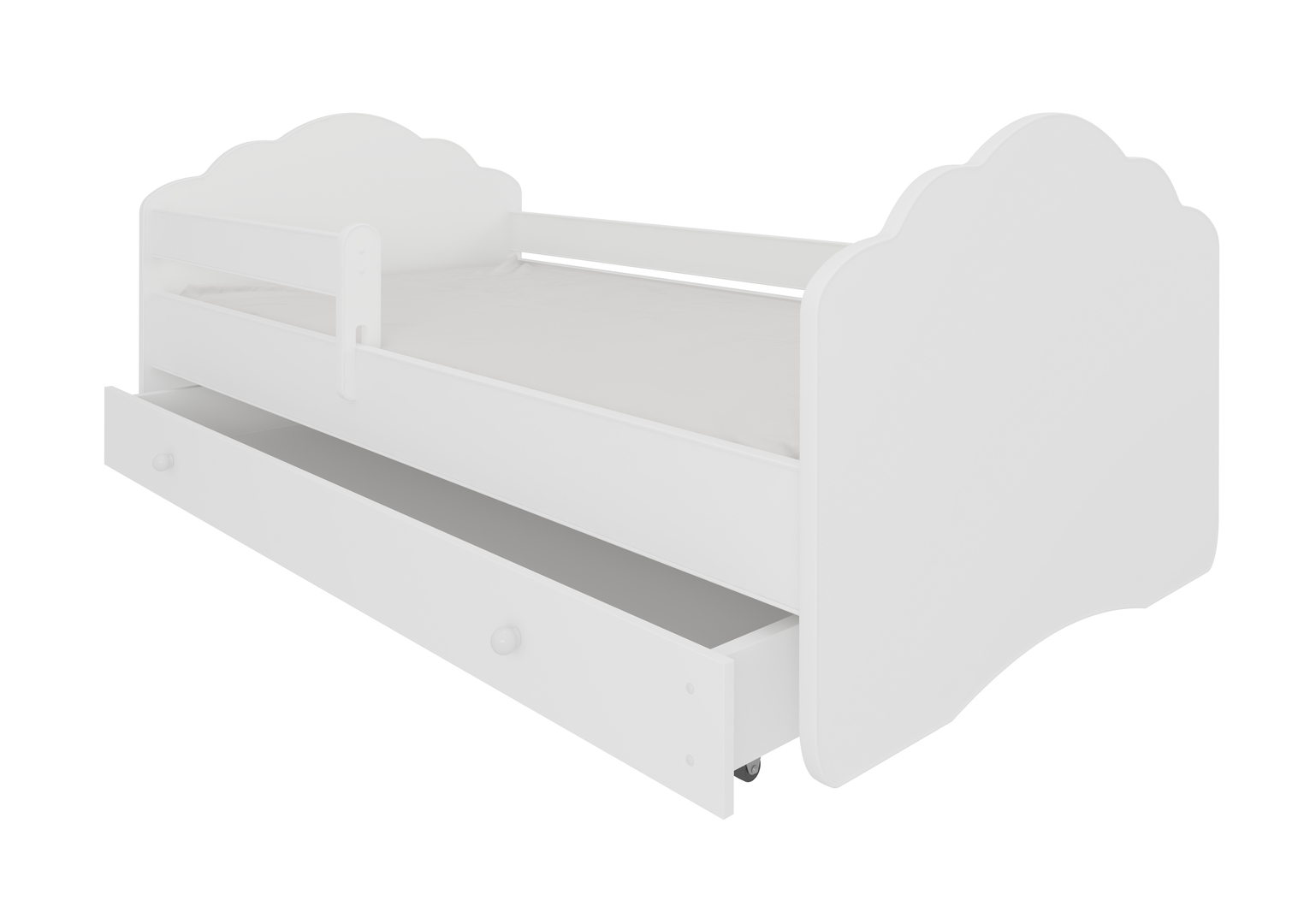 Levně Postel s matrací, zábrankou a zásuvkou Casimo 140 cm - ADRK FURNITURE