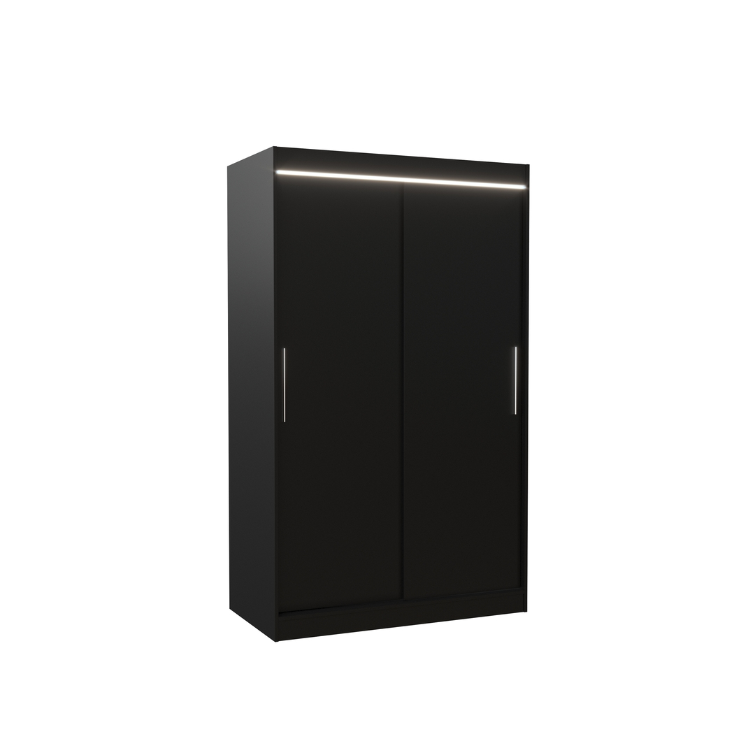 Levně Šatní skříň Collin 120 s osvětlením - ADRK FURNITURE