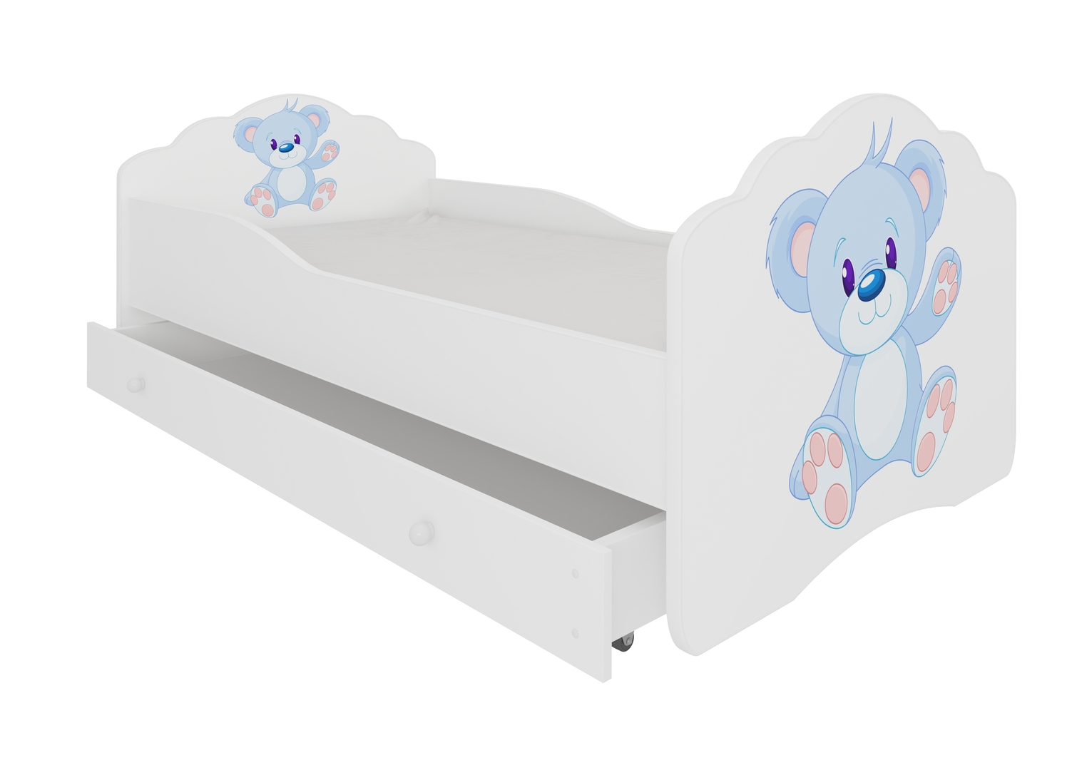 Levně Postel s matrací a zásuvkou Casimo Blue Bear 140 - ADRK FURNITURE