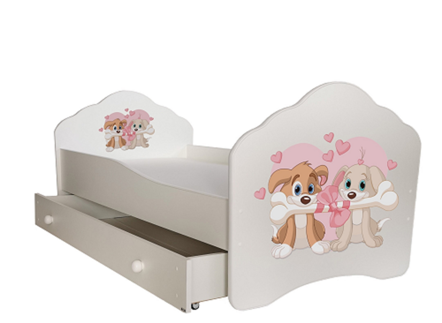 Levně Postel s matrací a zásuvkou Casimo Two Dogs 140 cm - ADRK FURNITURE