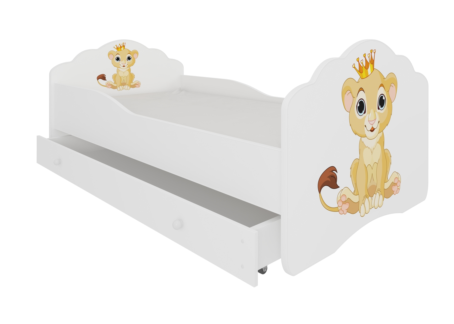 Levně Postel s matrací a zásuvkou Casimo Lion 140 - ADRK FURNITURE